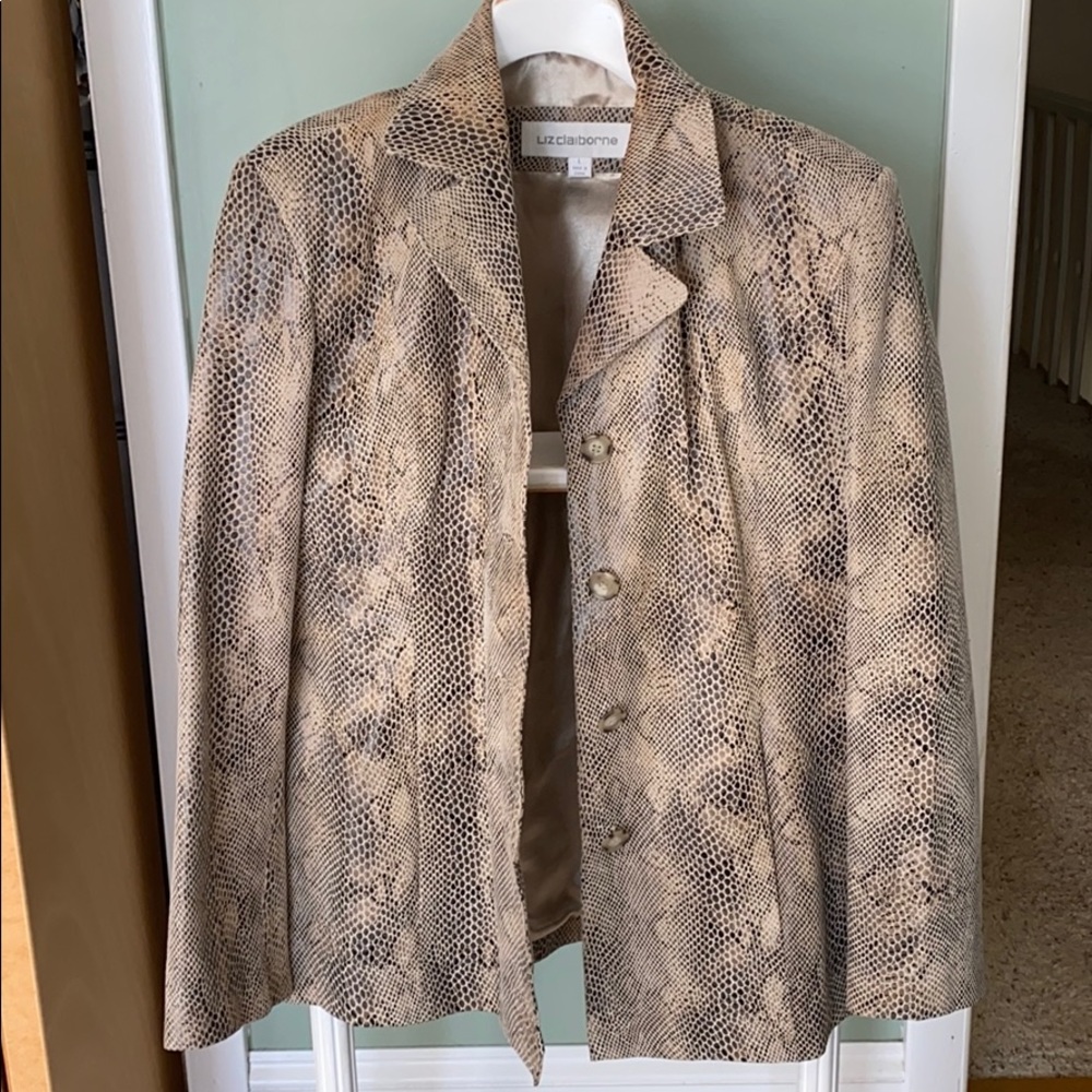 Liz Claiborne faux snakeskin blazer